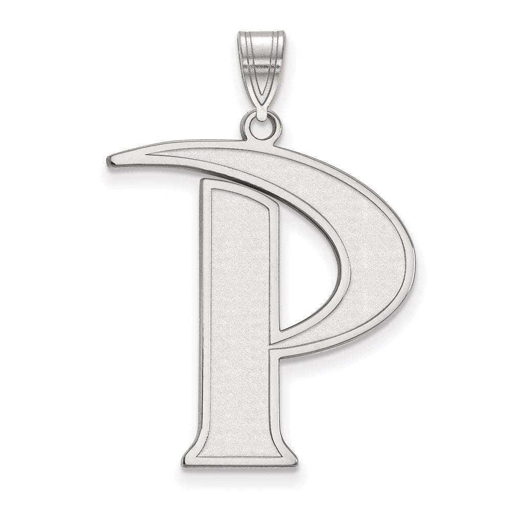 Sterlingsilber Rhodiniert Logoart Pepperdine University Buchstabe P Extra Groß Anhänger