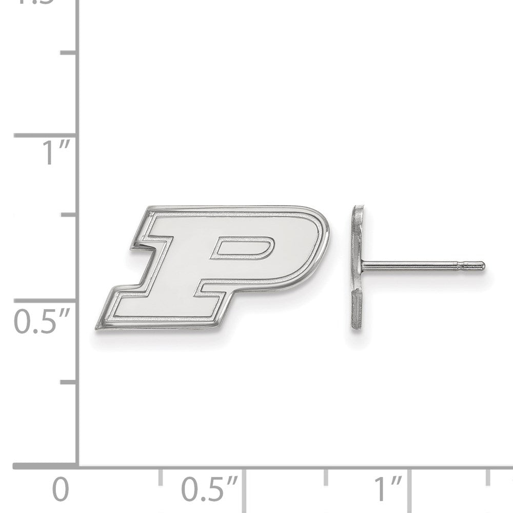 Sterlingsilber Rhodiniert Logoart Purdue University Buchstabe P Extra Klein Ohrstecker