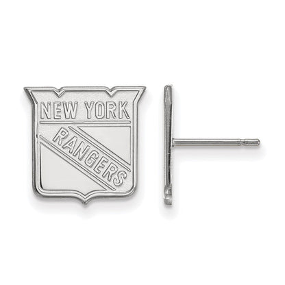 Sterlingsilber Rhodiniert Nhl Logoart New York Rangers Klein Ohrstecker