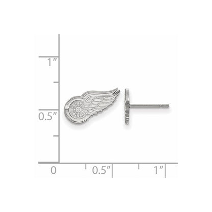 Sterlingsilber Rhodiniert Nhl Logoart Detroit Rot Flügel Extra Klein Ohrstecker
