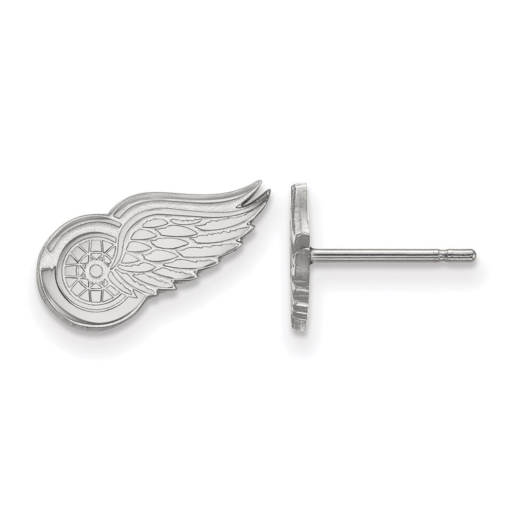 Sterlingsilber Rhodiniert Nhl Logoart Detroit Rot Flügel Extra Klein Ohrstecker