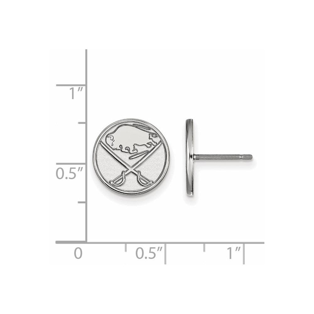 Sterlingsilber Rhodiniert Nhl Logoart Buffalo Sabres Klein Ohrstecker