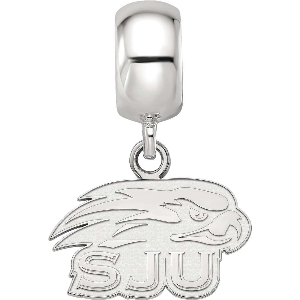 Sterlingsilber Rhodiniert Logoart Saint Joseph Universität. Xs Hängend Perle