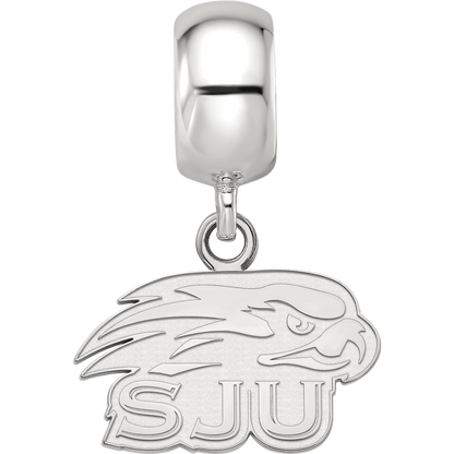 Sterlingsilber Rhodiniert Logoart Saint Joseph Universität. Xs Hängend Perle