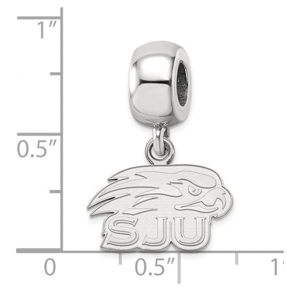 Sterlingsilber Rhodiniert Logoart Saint Joseph Universität. Xs Hängend Perle