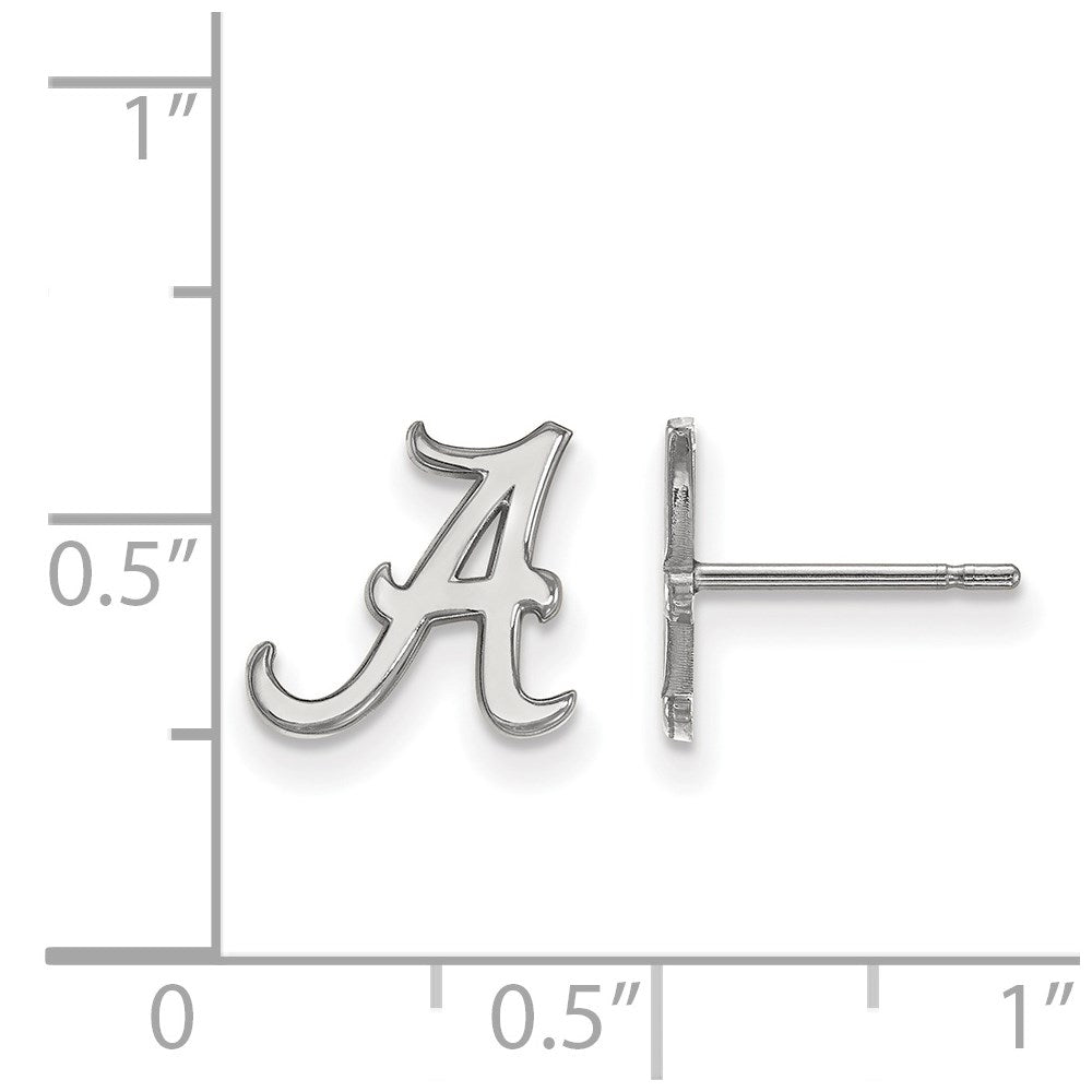 Sterlingsilber Rhodiniert Logoart University Of Alabama Buchstabe A Extra Klein Ohrstecker