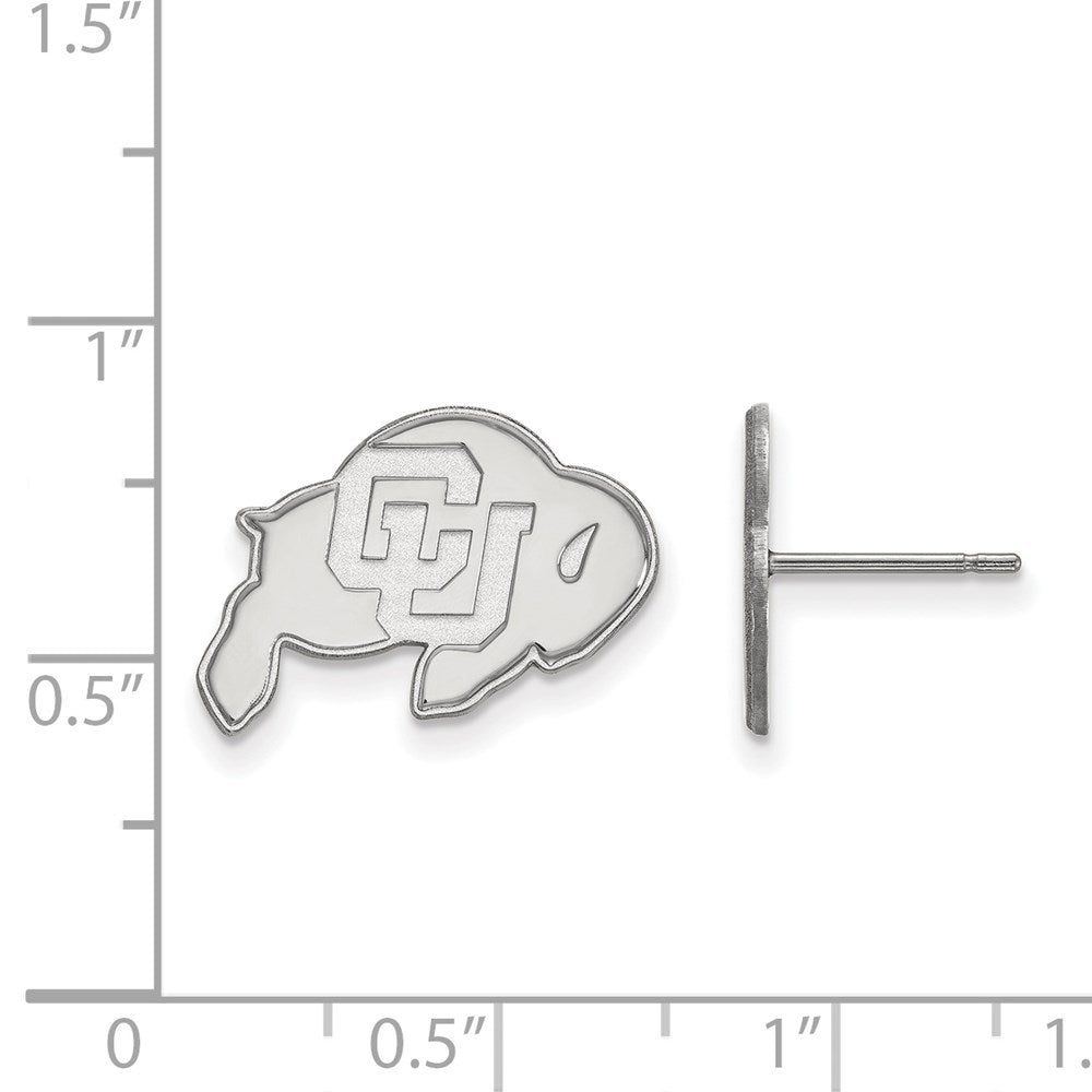 Sterlingsilber Rhodiniert Logoart University Of Colorado Buffalo Klein Ohrstecker