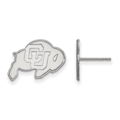 Sterlingsilber Rhodiniert Logoart University Of Colorado Buffalo Klein Ohrstecker