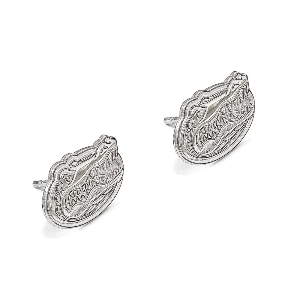 Sterlingsilber Rhodiniert Logoart University Of Florida Gator Extra Klein Ohrstecker