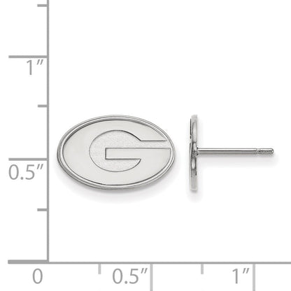 Sterlingsilber Rhodiniert Logoart University Of Georgia Buchstabe G Extra Klein Ohrstecker