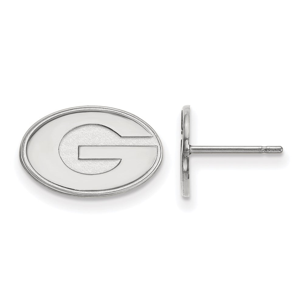 Sterlingsilber Rhodiniert Logoart University Of Georgia Buchstabe G Extra Klein Ohrstecker