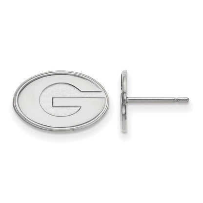 10K Weißgold Logoart University Of Georgia Buchstabe G Extra Klein Ohrstecker