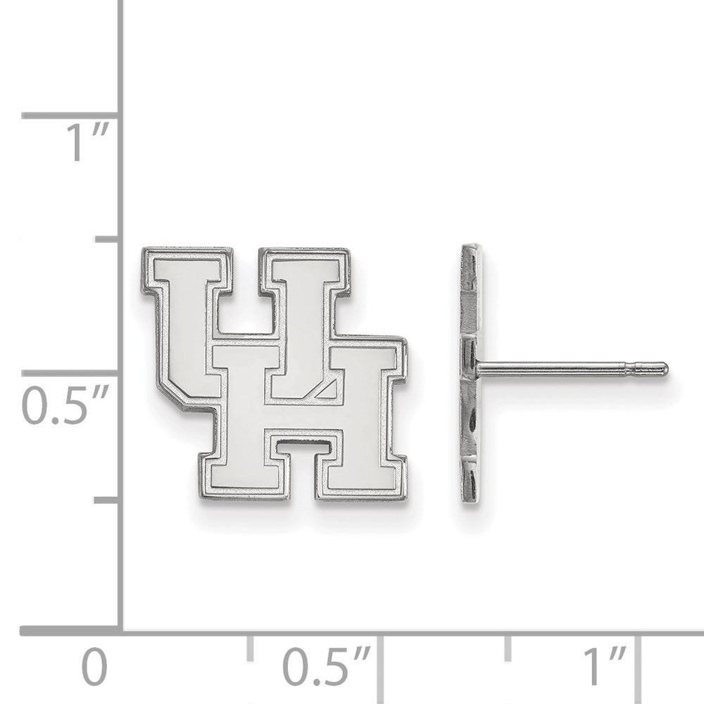 Sterlingsilber Rhodiniert Logoart University Of Houston U H Klein Ohrstecker