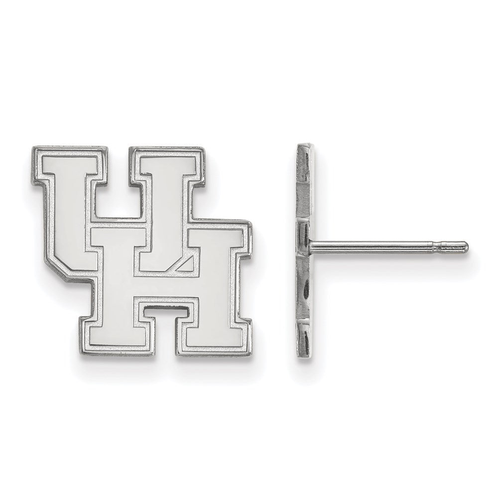 10K Weißgold Logoart University Of Houston U H Klein Ohrstecker