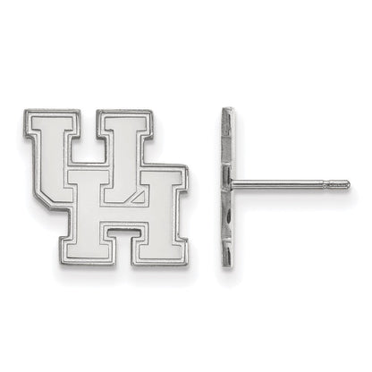 10K Weißgold Logoart University Of Houston U H Klein Ohrstecker