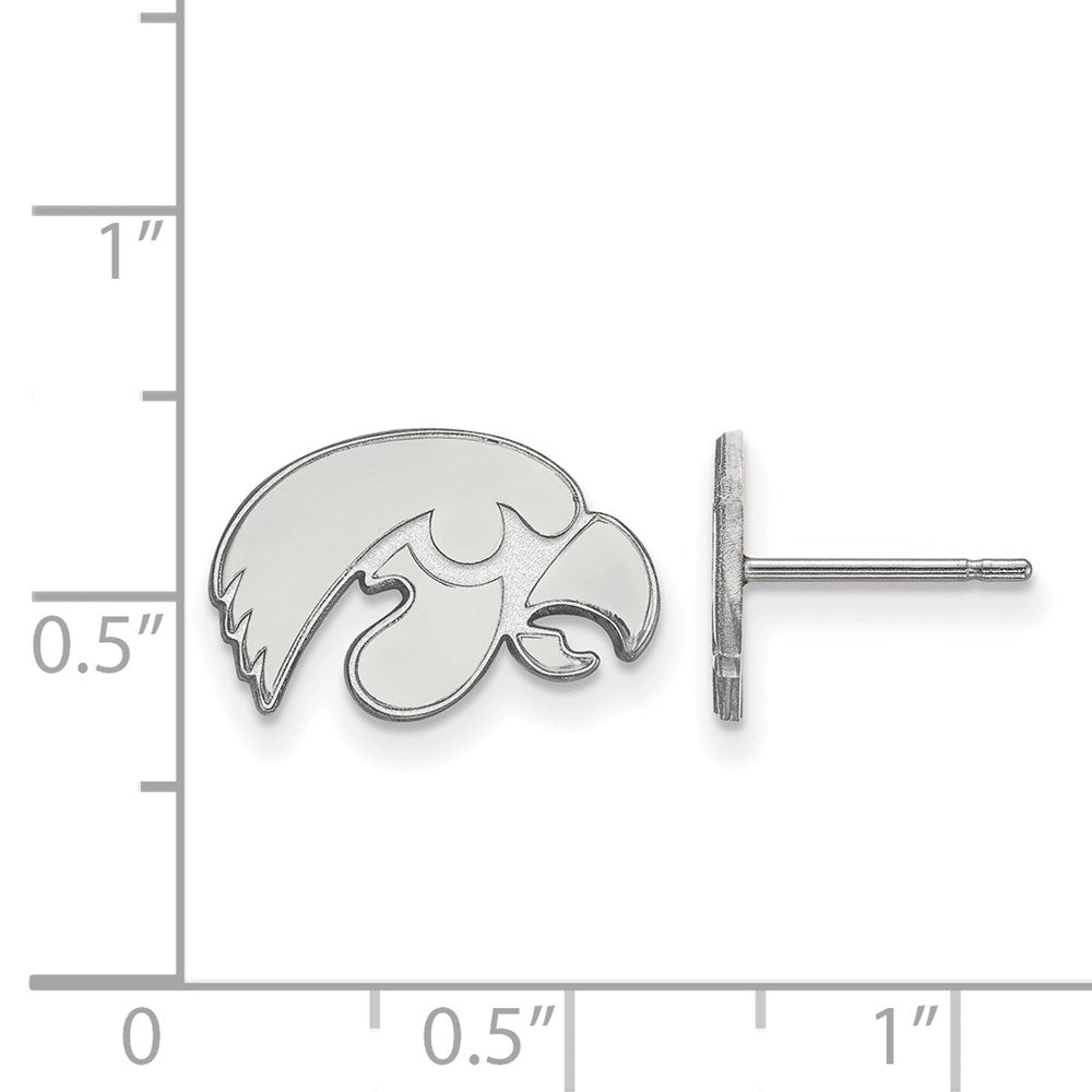 Sterlingsilber Rhodiniert Logoart University Of Iowa Hawk Extra Klein Ohrstecker