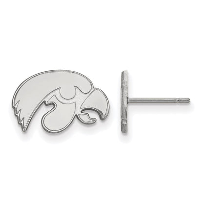 Sterlingsilber Rhodiniert Logoart University Of Iowa Hawk Extra Klein Ohrstecker
