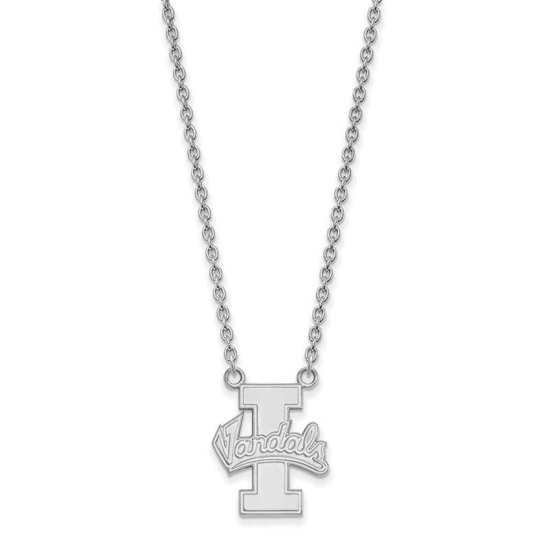 10K Weißgold Logoart University Of Idaho Vandals Groß Anhänger 18 Zoll Halskette