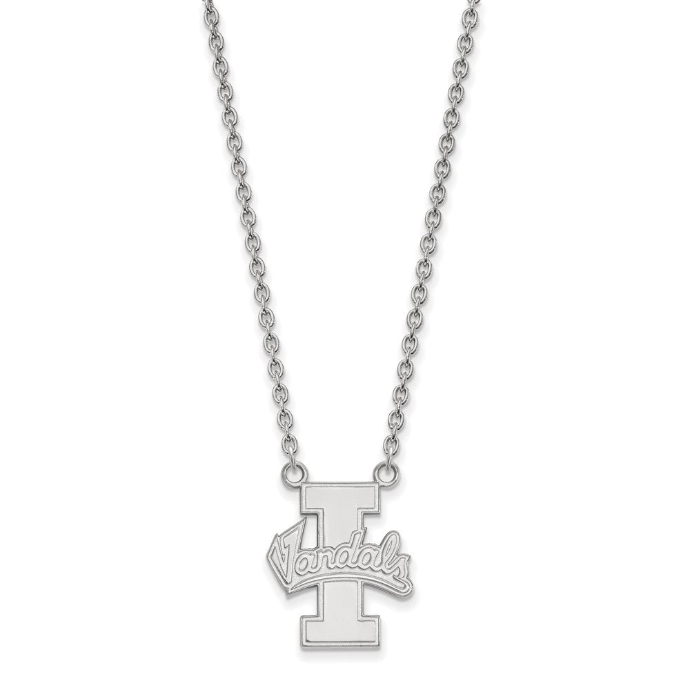 14K Weißgold Logoart University Of Idaho Vandals Groß Anhänger 18 Zoll Halskette