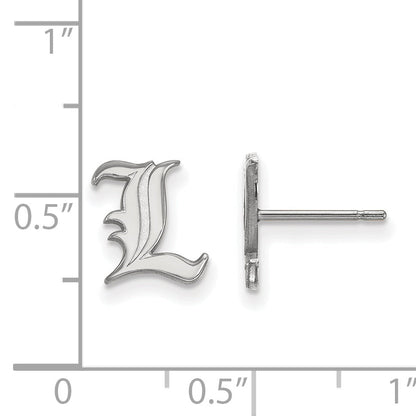 Sterlingsilber Rhodiniert Logoart University Of Louisville Buchstabe L Extra Klein Ohrstecker