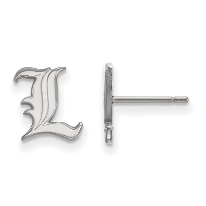 Sterlingsilber Rhodiniert Logoart University Of Louisville Buchstabe L Extra Klein Ohrstecker