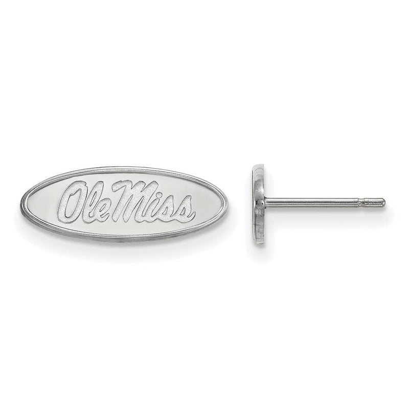 Sterlingsilber Rhodiniert Logoart University Of Mississippi Ole Miss Oval Extra Klein Ohrstecker