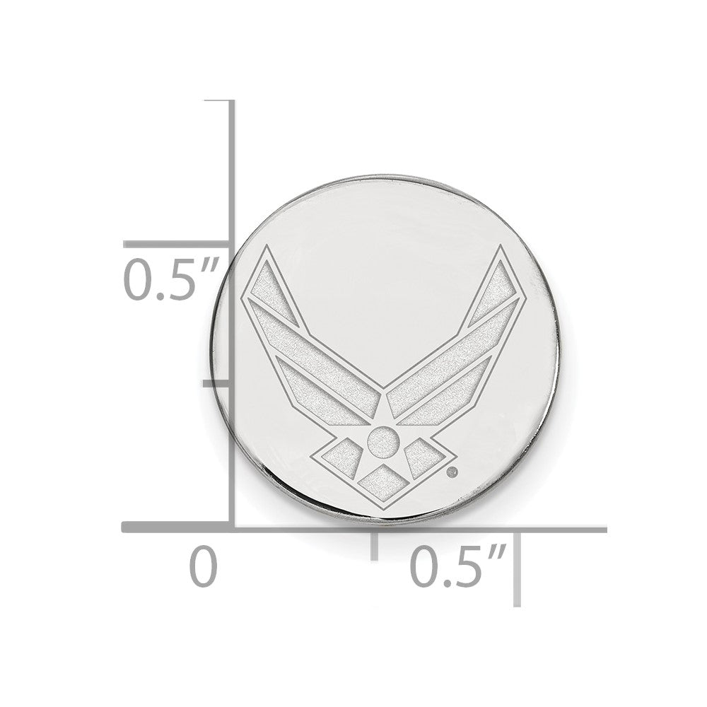 Sterlingsilber Rhodiniert Logoart U.s. Luft Kraft Anstecknadel
