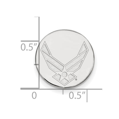 Sterlingsilber Rhodiniert Logoart U.s. Luft Kraft Anstecknadel