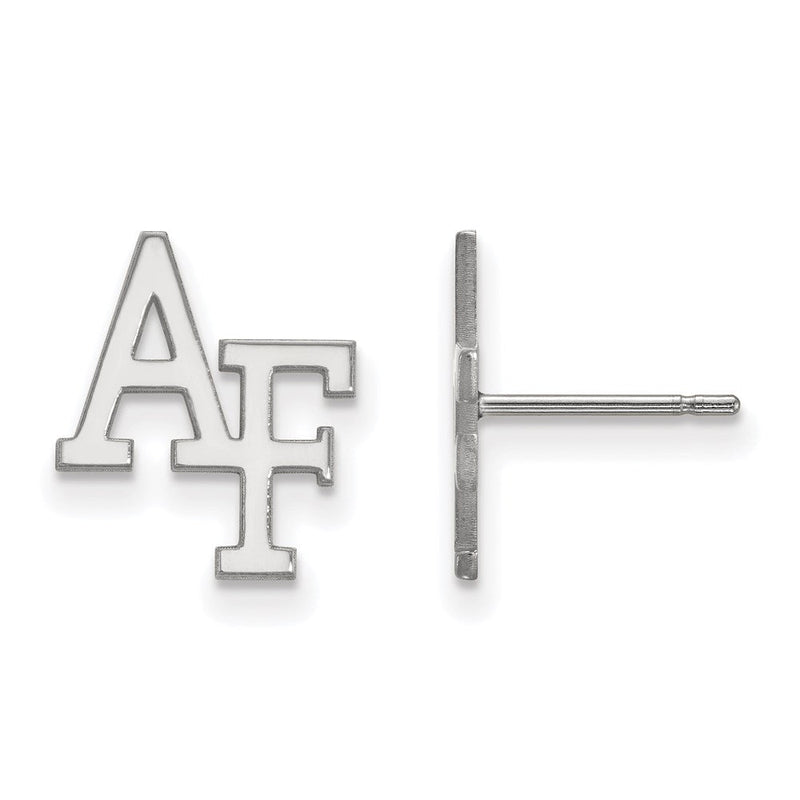 Sterlingsilber Rhodiniert Logoart Vereinigt Staaten Luft Kraft Akademie A F Klein Ohrstecker