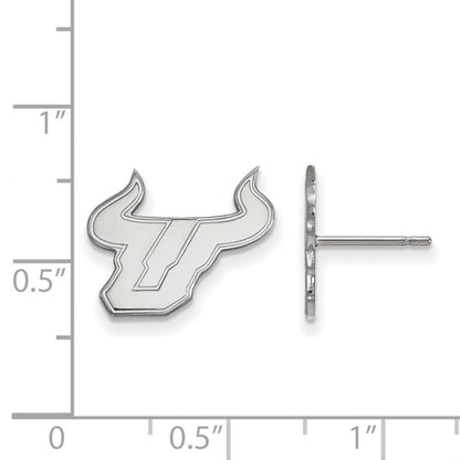 10K Weißgold Logoart University Of South Florida Bull Klein Ohrstecker