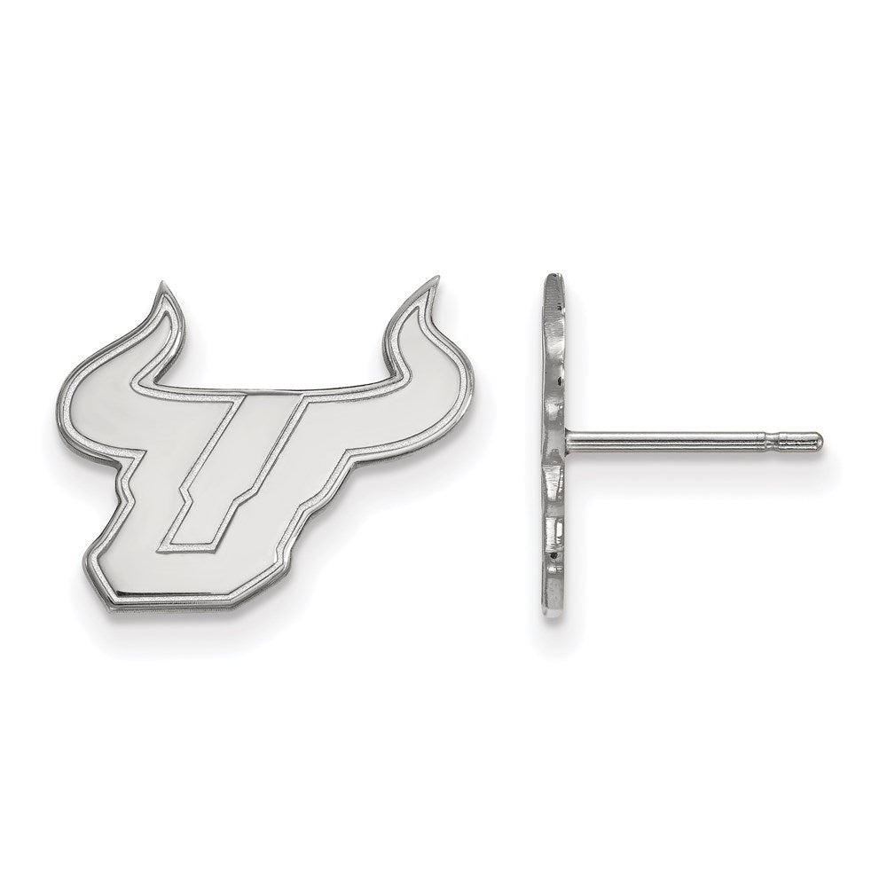 10K Weißgold Logoart University Of South Florida Bull Klein Ohrstecker