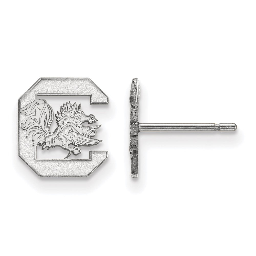 10K Weißgold Logoart University Of South Carolina Extra Klein Ohrstecker