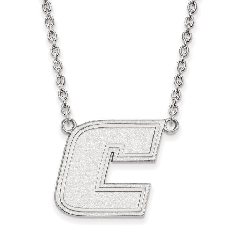 Sterlingsilber Rhodiniert Logoart University Of Tennessee At Chattanooga Buchstabe C Groß Anhänger 18 Zoll Halskette