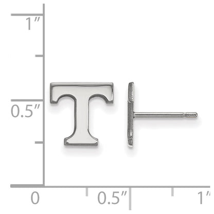 Sterlingsilber Rhodiniert Logoart University Of Tennessee Buchstabe T Extra Klein Ohrstecker