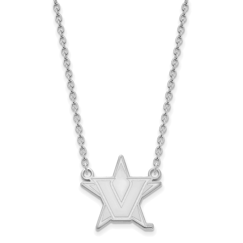 Sterlingsilber S. Rhodiniert P Logoart Vanderbilt University Groß Anhänger Halskette