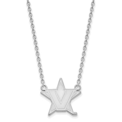 10K Weißgold 10kw Logoart Vanderbilt University Groß Anhänger Halskette