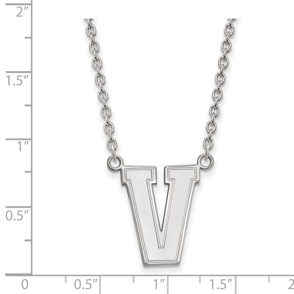 Sterlingsilber S. Rhodiniert P Logoart Vanderbilt University Groß Anhänger Halskette