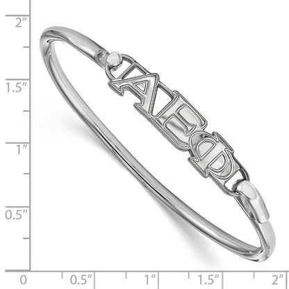 Sterlingsilber S. Rhodiniert P Logoart Alpha Epsilon Phi Klein Haken und Verschluss Armreif Armband
