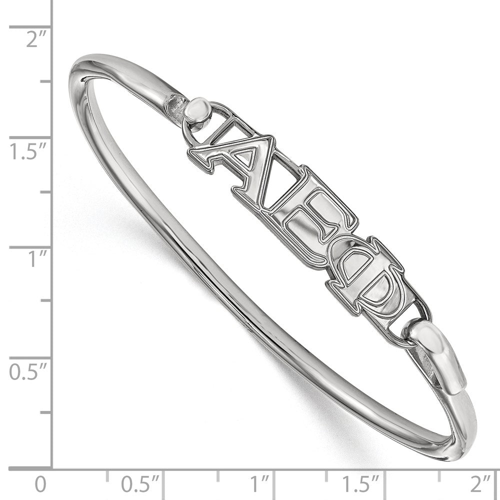 Sterlingsilber S. Rhodiniert P Logoart Alpha Epsilon Phi Klein Haken und Verschluss Armreif Armband