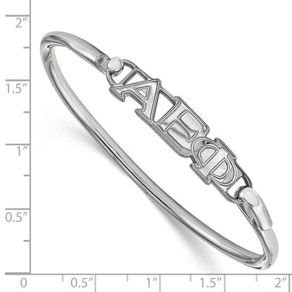 Sterlingsilber S. Rhodiniert P Logoart Alpha Epsilon Phi Klein Haken und Verschluss Armreif Armband