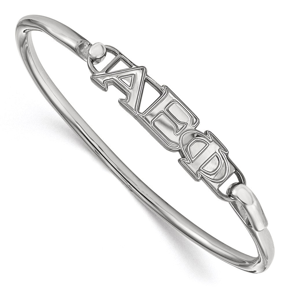 Sterlingsilber S. Rhodiniert P Logoart Alpha Epsilon Phi Klein Haken und Verschluss Armreif Armband