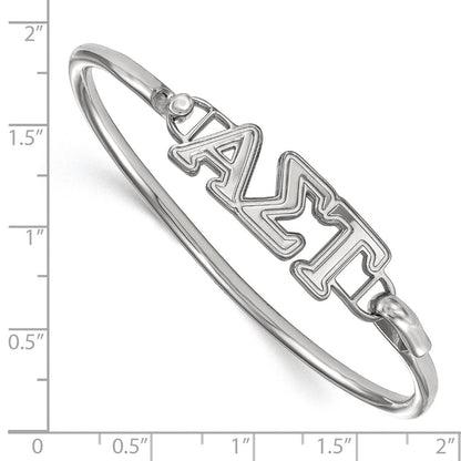 Sterlingsilber Logoart Alpha Sigma Tau Klein Haken und Verschluss Armreif Armband