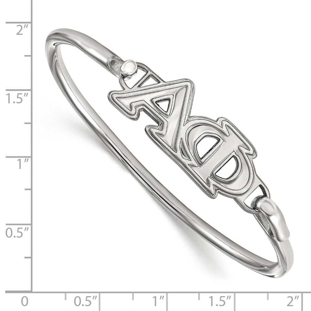 Sterlingsilber Rhodiniert Logoart Alpha Phi Klein Haken und Verschluss Armreif Armband