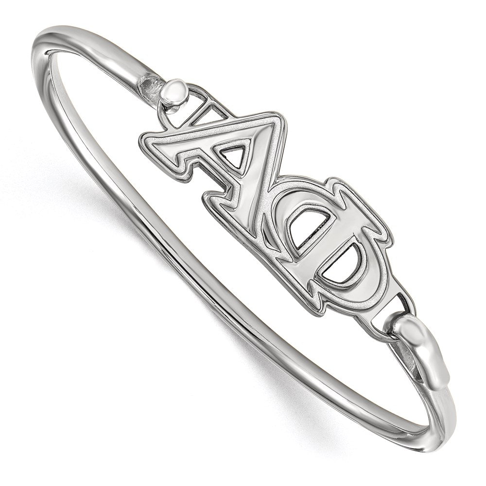 Sterlingsilber Rhodiniert Logoart Alpha Phi Klein Haken und Verschluss Armreif Armband
