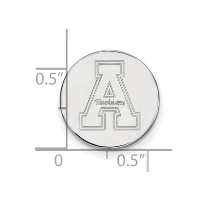 14K Weißgold Logoart Appalachian State University Anstecknadel
