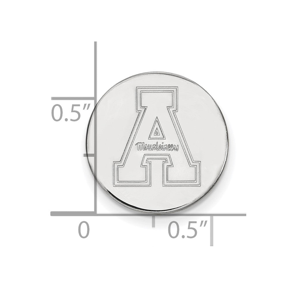 Sterlingsilber Rhodiniert Logoart Appalachian State University Anstecknadel