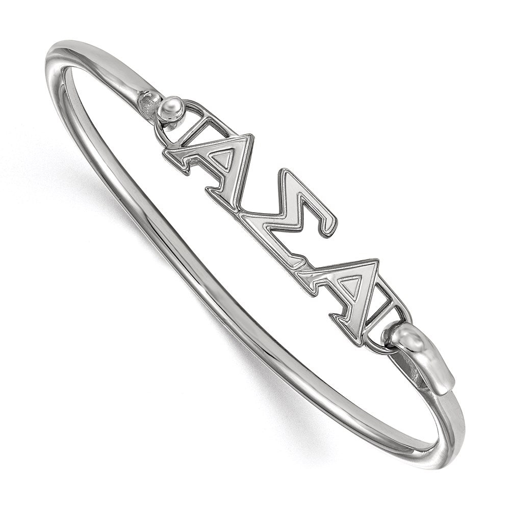 Sterlingsilber S. Rhodiniert P Logoart Alpha Sigma Klein Haken und Verschluss Armreif Armband