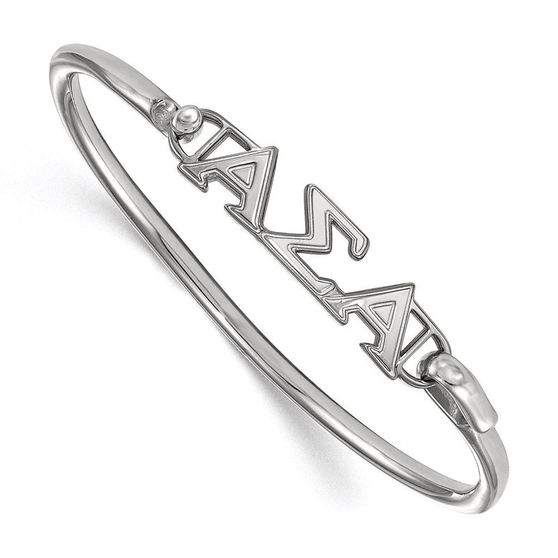 Sterlingsilber S. Rhodiniert P Logoart Alpha Sigma Klein Haken und Verschluss Armreif Armband