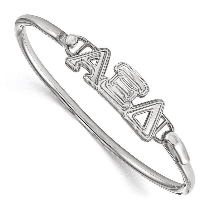 Sterlingsilber S. Rhodiniert Logoart Alpha Xi Delta Klein Haken und Verschluss Armreif Armband