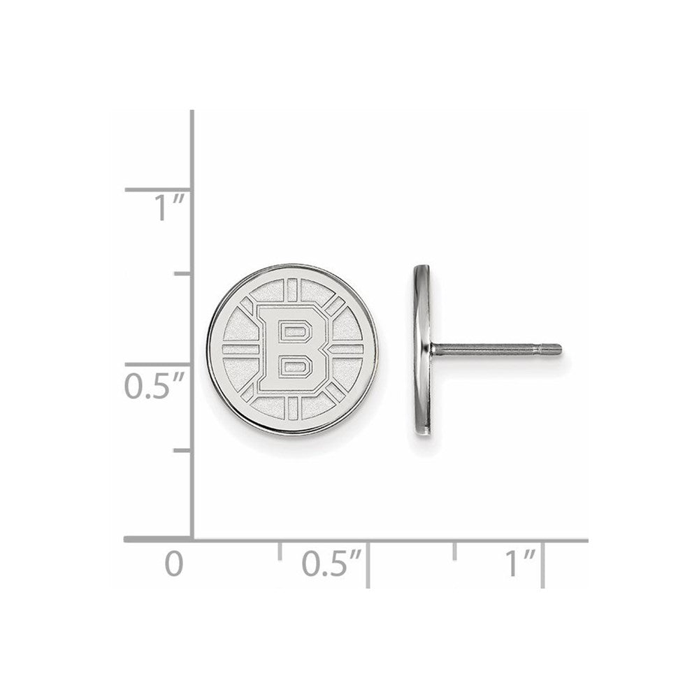10K Weißgold Nhl Logoart Boston Bruins Klein Ohrstecker